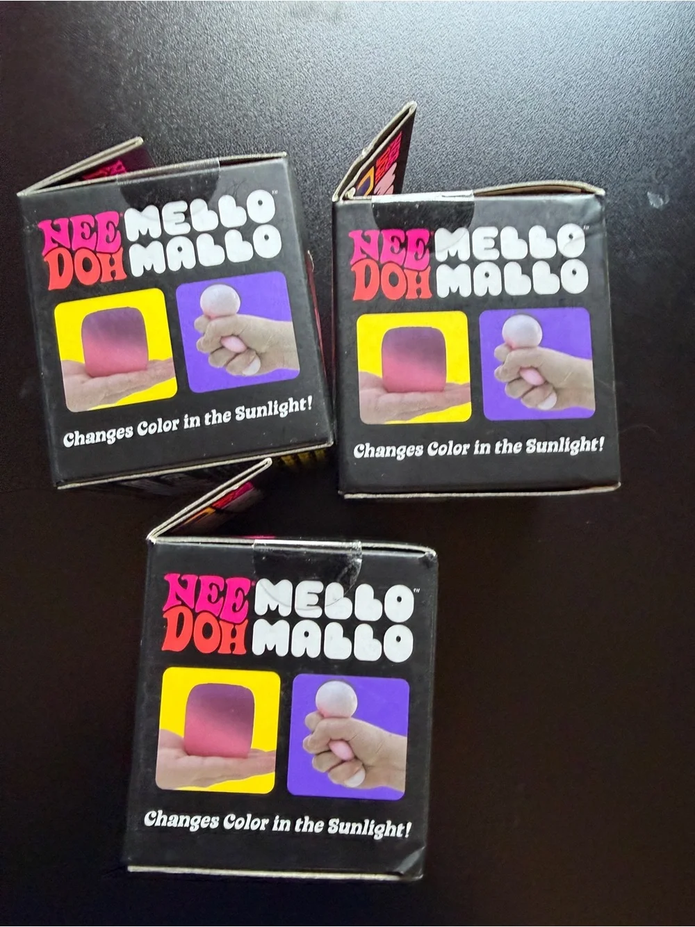 Lot of 3 Nee Doh Needoh Mello Mallo Color Change Squishy Sensory Toy Schylling